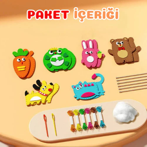 Erkeklere Özel 6'lı Hayvan Figürlü Dikiş Seti