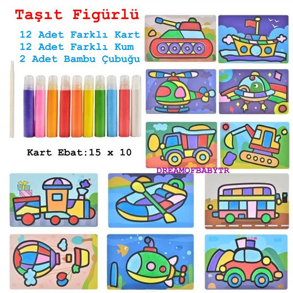 Renkli Kum Sanat Seti
