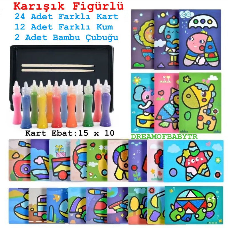 Renkli Kum Sanat Seti
