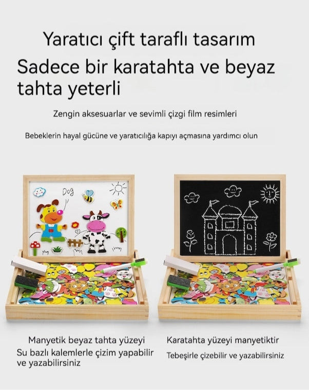 Ahşap Manyetik Çizim Tahtası