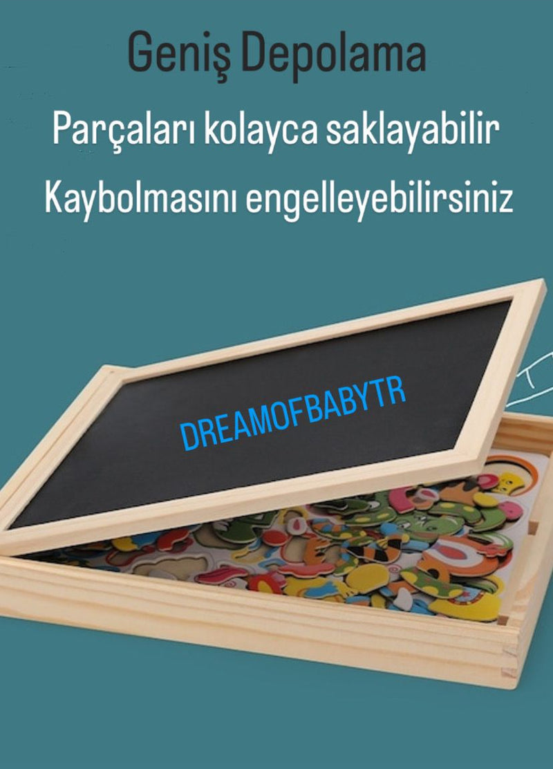 Ahşap Manyetik Çizim Tahtası