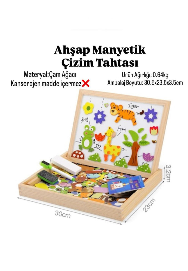 Ahşap Manyetik Çizim Tahtası